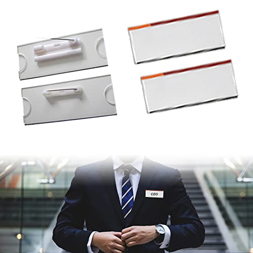 Nombres De Plástico,Transparente Insignias, Chapa Identificativa Trabajo, Placas Identificativas, Porta Nombres, Para Escuelas, Tours, Eventos, Cruceros, Pequeñas Empresas, 4Pcs