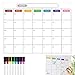 Calendrier du Réfrigérateur, ZoneYan Calendriers Magnétiques pour Réfrigérateur, Tableau Blanc Magnétique, Tableau Blanc Magnétique Effaçable, A3 Tableau de Notes, pour 8 Stylos de Couleur Magnétiques