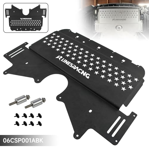 Image of Oil Cooler Skid Plate Compatible with BMW G80 G82 M3 M4 G87 M2 2021 2022 2023 2024 Aluminum Black