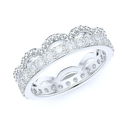 Bague en argent couronne ondulée pour mariage élégant et quotidien chic