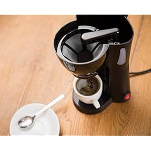 Mixpresso Mini Compact Drip coffee Maker With Brewing Basket Black Small Coffee Pot One Cup Brew Gift For Men And Women 105oz