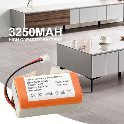 Image of Replacement for Shark Ninja Robot Vacuum Battery Pack RVBAT85005 RVBAT85004 | UR2360EEUS UR250BEXUS RV2600WA EZ RV990 RV991 RV910S RV911AE RV912S RV913S RV915S RV2310DDUS RV2320EDUS RV2303CDUS RV230BEDUS