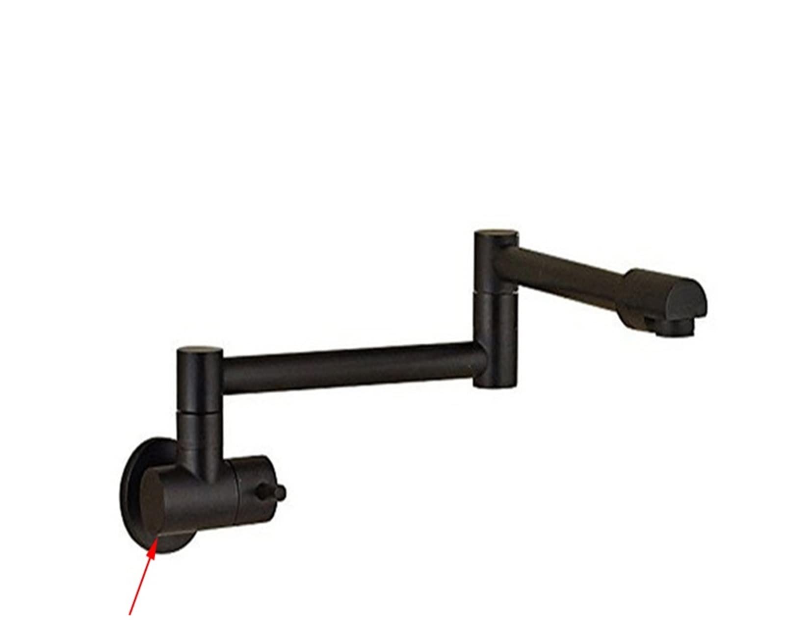Faucet Extender Brushed Gold Kitchen Faucet Wall Mount Bathroom Basin Faucet Cold Water Washing Tap Rotate Folding Spout Brass Vanity Sink Crane(Black Bronze a)