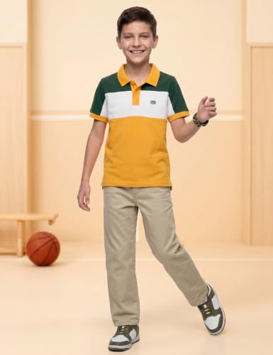Image of Amazon Brand - Symbol Boy's Color Block Regular Fit Polo Shirt