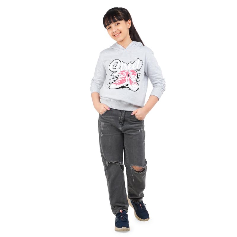 Image of Real Basics Girls Cotton Hooded Sweatshirt (Pack of 1)