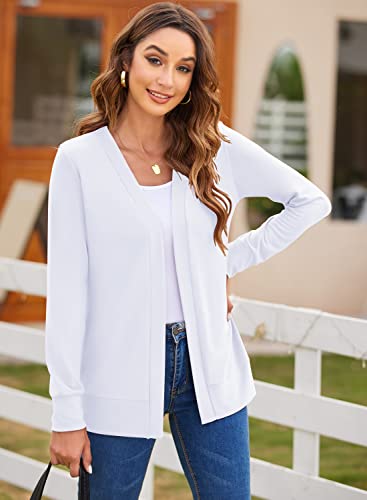 Image of Womens Casual Lightweight Long Sleeve Cardigan Flowy Soft Open Front Knit Cardigan Sweaters