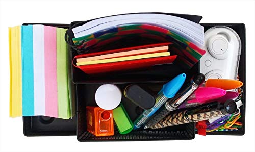 Kit Organizador para Escritório com 4 Partes Preto