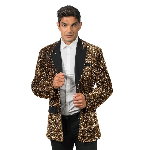Traje de showman con chaqueta brillante para escenario y actuaciones