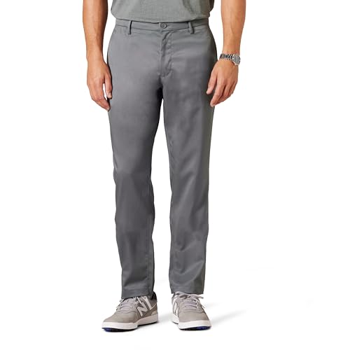 Amazon Essentials Pantalones elásticos de Golf y Corte Deportivo (Disponible en Tallas Grandes y Largos Especiales) Hombre, Color Carbón, 31W / 34L
