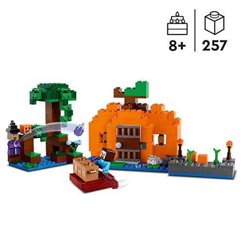 Minecraft 21248 La Ferme Citrouille, Jouet de Maison avec Figurines Steve et Sorciere - Lego - Immagine 2