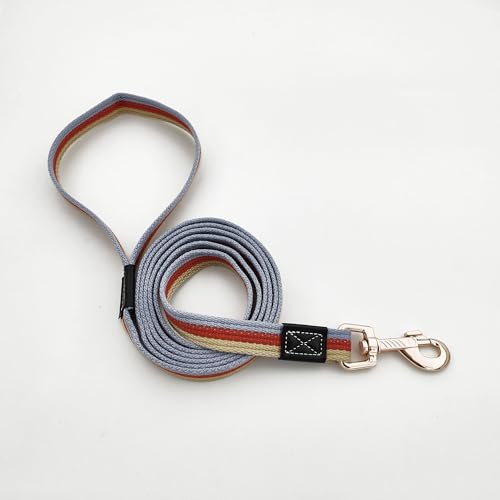 MCKhome Training Lead for Dog 2M 2M Pet Leash Soft Canvas Pet Leash 360° Rotating Buckle Pet Leash Durable Dog Rope Lead for Dog & Puppy Training and Daily Walking 2M x 2CM (Red)