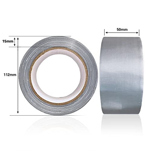 SIMON&ISAAC Fabric Duct Tape, Waterproof Indoor & Outdoor, 20m x 50mm x 3 Rolls, 0.25mm Thick, Hand Tearable - Image 2