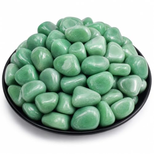 Image of Polished Aventurine Crystal Bulk - 0.8 inch Colorful Tumbled Stone Chips Rocks, 7 oz Crushed Sea Glass Large Stones for Healing, Reiki, Crafting, Home Decor
