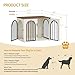 Hzuaneri 31.5'' Wooden Dog Crate Furniture, Indoor Dog Kennel Dogs Cage for Small/Medium Dogs, Heavy Duty Dog Crates Decorative Pet House End Side Table TV Stand, White Brown DFC85114B