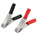 YOKIVE 4 Pcs Alligator Clips, Plastic Cover Battery Test Clamp | Connecting Power, Great for Electronic Instrument (Black, Red, Silver, 15A, 2.1 -Inch)