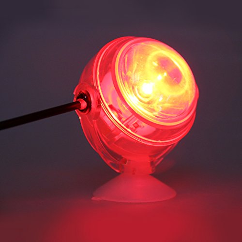 Rtengtunn Projecteur d'aquarium, Projecteur LED Submersible pour Aquarium Fish Tank éclairage sous-Marin Lampe EU Plug - Rouge