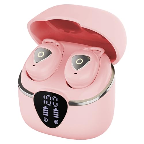 Bluetooth Kopfhörer, Kopfhörer Kabellos Bluetooth 5.4 In Ear Kopfhörer mit 4 ENC Noise Cancelling Mic, Wireless Earbuds mit Tiefer Bass, 40 Std Spielzeit, IP7 Wasserdicht Ohrhörer LED Anzeige, Rosa