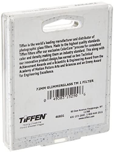 Image of Tiffen 72mm Glimmerglass 1 Filter|Glimmerglass Filter|Ultra Slim|Dreamy Cinematic Effect Camera for Portrait Photography /Video /Vlog