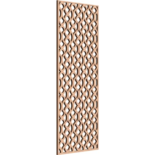 Image of Resort Decorative Pierced Fretwork Wood Wall Panels, 15 3 /8 inchW x 39 3 /8 inchH x 3 /8 inchT, Alder