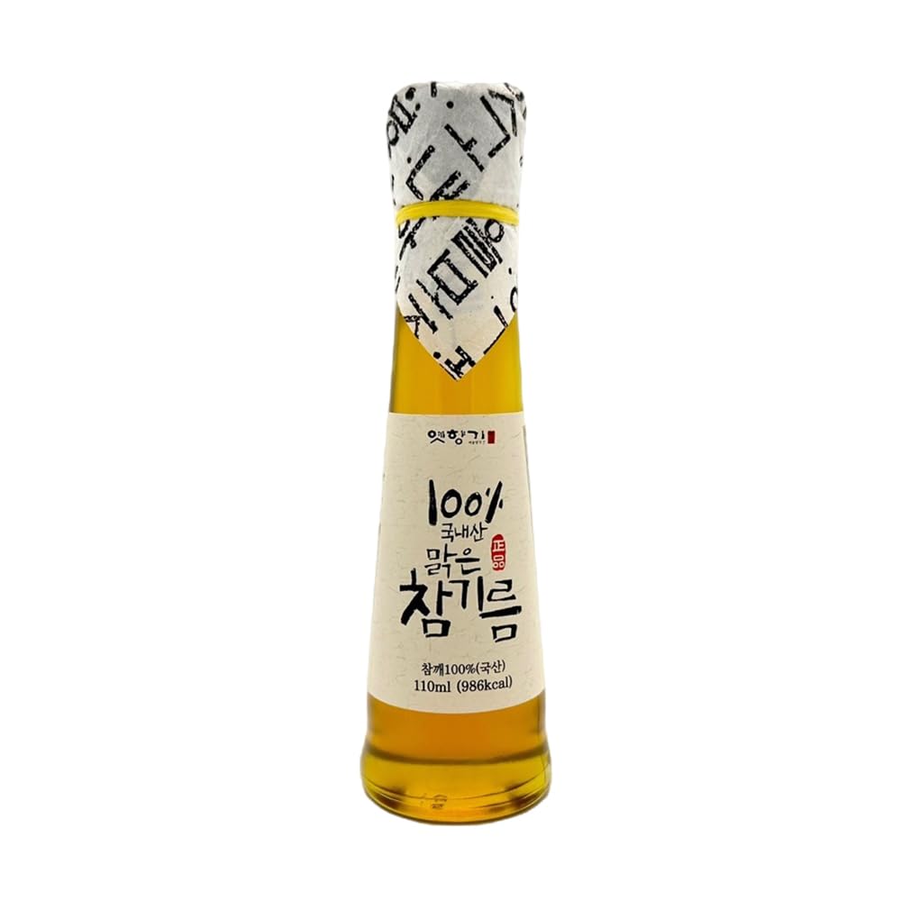 KOREAC_ 한국 참기름 Korean Mildly Roasted Pure Sesame Oil 110ml (100% Korean Sesame Seeds)
