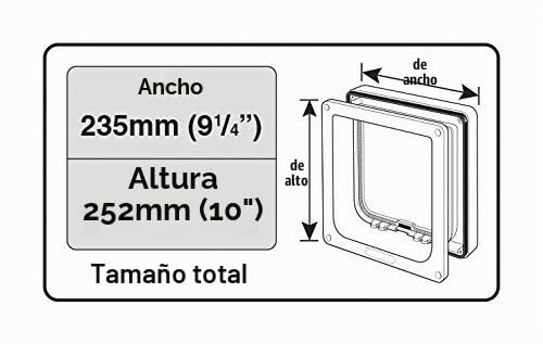 Puerta para gato grande Karlie Cat Mate marrón gatera resistente de pared 4
