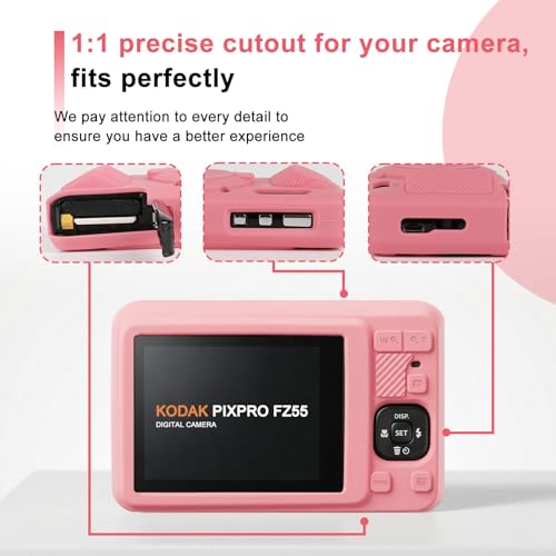 Funda de silicona para Kodak PIXPRO FZ55 color rojo miniatura 4