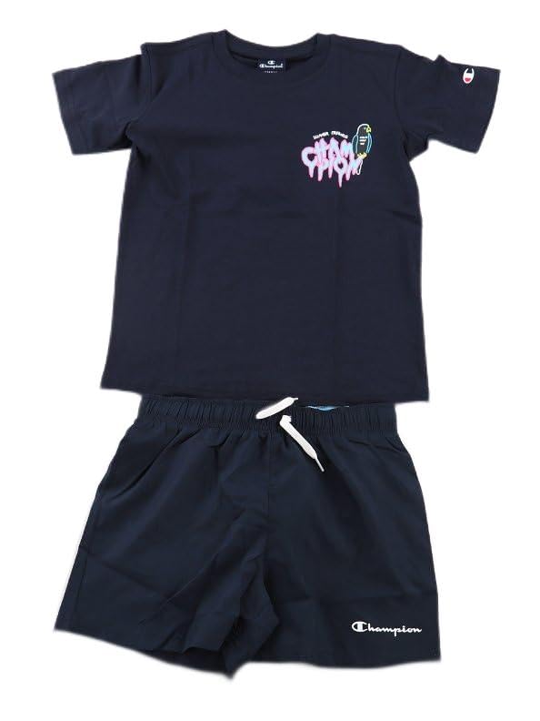 Champion Legacy Back To The Beach B – Graphic Crewneck – Camiseta & WR Shorts Completo para Niños