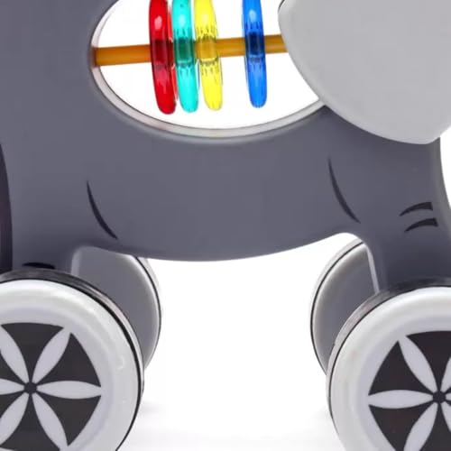 Image of Mini Steps Pull Along Elephant Toy - Baby & Toddler Walking Toy, Fun & Safe Play