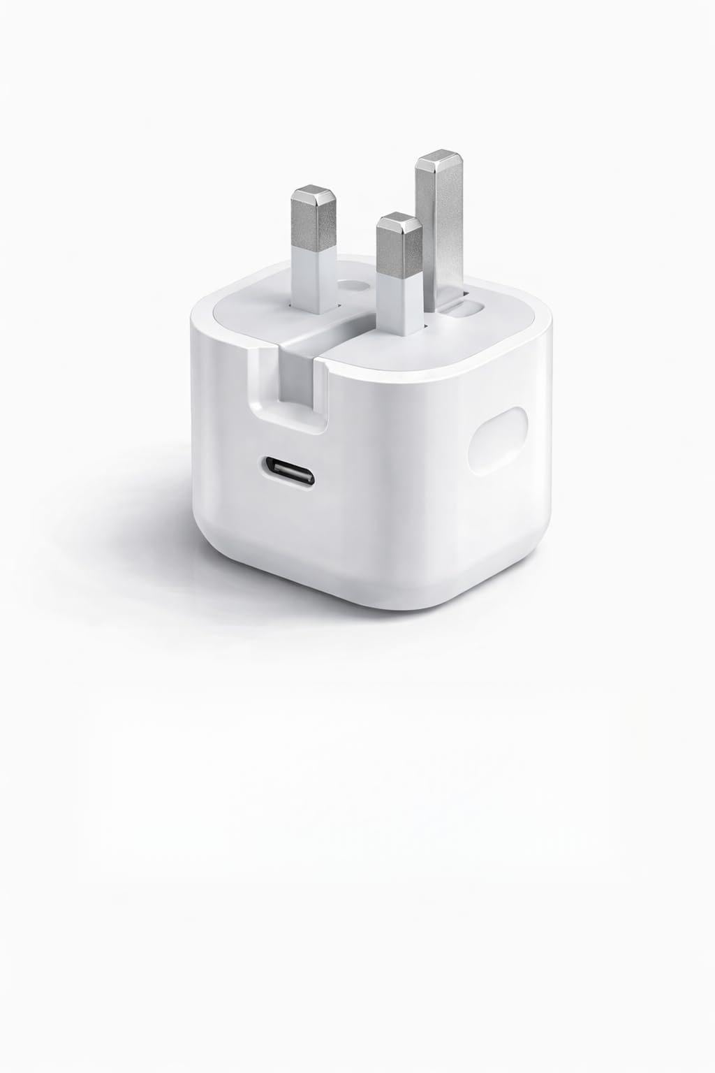 USB-C Fast Charging 20W UK Plug Adapter | Type C Charger Compatible with iPhone 15/16/17, Samsung, Android | Fast Charge Power Delivery (Option to buy Cable, Adapter or Bundle) (Adaptor Only)