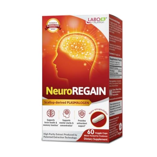 LABO Nutrition NeuroREGAIN - Scallop-derived PLASMALOGEN for Brain Deterioration, Memory, Alertness, Learning, Concentration and Other Cognitive Functions – Suitable for Seniors, Adult Men & Women