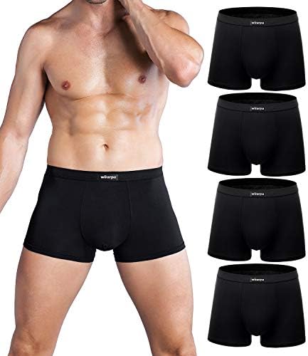 wirarpa Boxershorts Herren Modal Männer Unterwäsche 4er Pack | Weiche Unterhosen Herren, Kurzes Bein, Retroshorts für Herren