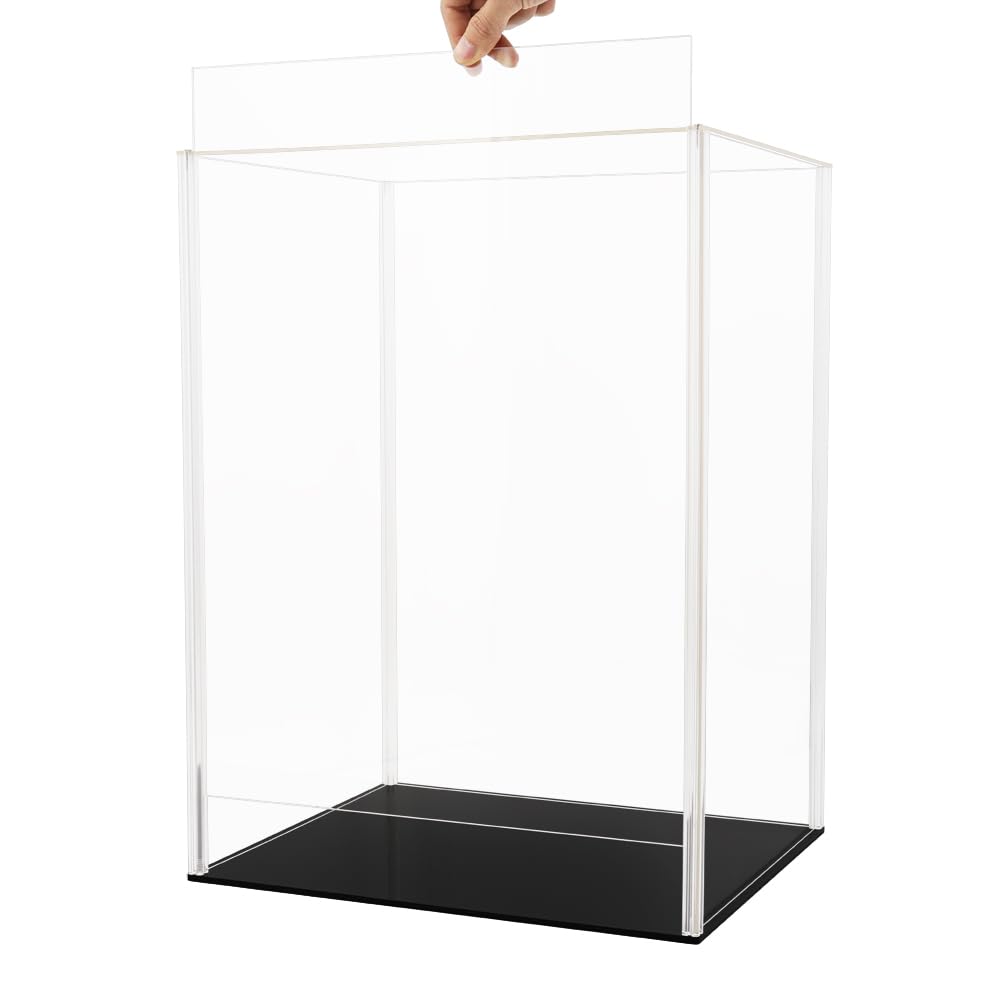 Teca Plexiglass 37 x 30 x 51 cm Vetrina Acrilico Espositore per Action Figure Modellino 50 cm Trofeo Oggetti da Collezione Bambole