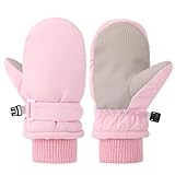 NaLatia Guanti da Sci per Bambini, Guanti da Neve Impermeabile Guanta Invernali per Bambini e Bambine, Muffole Invernali Spessi e Caldi con Fodera per Ciclismo, Snowboard, AttivitĂ Outdoor