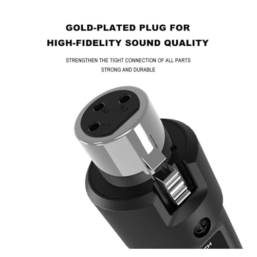 Convertidor Inalámbrico para Micrófono XLR, Transmisor y Receptor para Sistema Cableado a Inalámbrico, Compatible con Mezclador de Audio, Micrófono Dinámico y Guitarra Eléctrica (2 micrófonos) miniatura 6