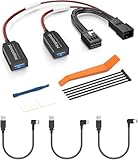 Naponal GPS Dashcam Power Adapter,(8Pin Type B Connector) Mirror Camera Charger Station Radar GPS Dash Cam Charger Cable for Audi A1/A3/A4L/A5/A6L/A7/A8L/B8, Connects to Auto-dimming Rearview Mirror