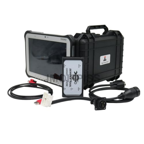 Diagnostic Tool with Software for DOOSAN uVIM Excavator Forklift Engine-DDT SCR DDT DPF G2 Scan DCU G2 Scan ECU DMS-5 Scanner (Adapter with Tablet)
