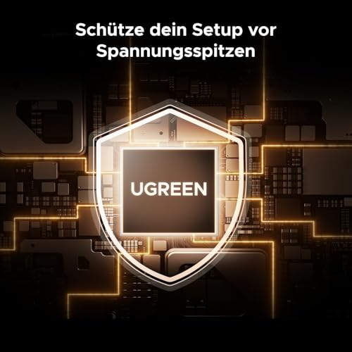 UGREEN Maxidok Thunderbolt 5 Docking Station, Revodok 17-in-1 TBT5 Dock, 120Gbps Datentransfer, 8TB M.2 NVMe SSD, Single 8K/Dual 6K@60Hz, 140W Aufladen, 2.5GbE, Kühlsystem für TBT5/4-Laptops