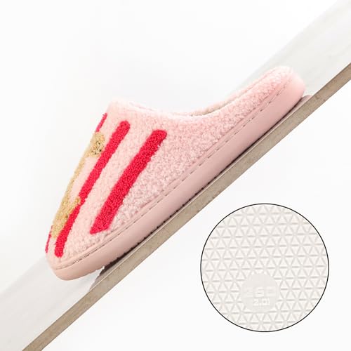 Image of LNERIP Animal Slippers Fruit Slippers Plant Slippers Various Cartoon Patterns Fluffy Soft Memory Foam Retro Indoor Outdoor Home Couple Shoes