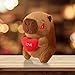 Imagen de LHOEST Capibara Peluche con Corazón Lindo Kawaii Carpincho Capybara Peluche de Capibara Animal de Peluches Juguete Capybara Regalo Navidad Cumpleaños para Niños Niñas
