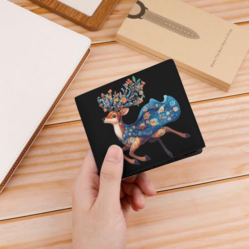 Christmas Deer Coin Purse PU Leather Bifold Wallet Small Change Purse Pouch Front Pocket Wallets4