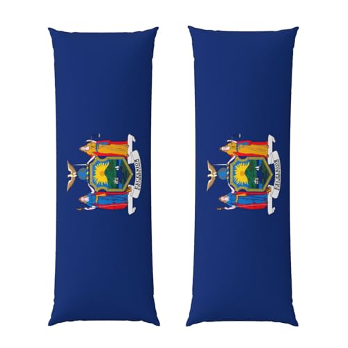 Funda de almohada corporal con cremallera con estampado de bandera de Nueva York, funda de almohada corporal, cremallera oculta lateral larga, 20 x 54 pulgadas