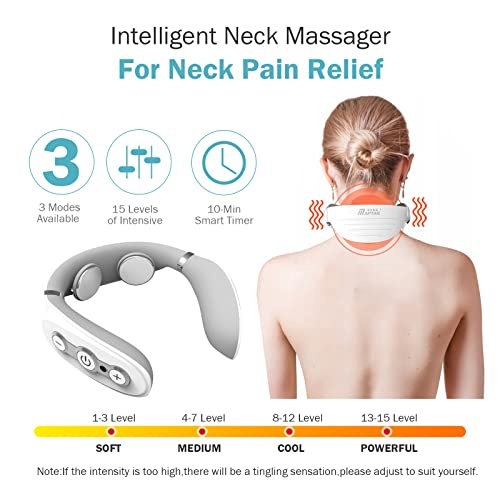 Maptag Neck Massager Pain Relief Electric Portable Neck Massager Cordless Cervical Spine Massager Neck Relax Pain Relief Device For Women Men Gift #TOP2