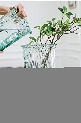 Handgemaakte Glazen Vaas Transparant Thuis Woonkamer Slaapkamer Kantoor Tv Drama Aanrecht Vaas Simulatie Bloem Gedroogde Bloem Decoratie Vaas 30x22x18 Cm, 25x18x14 Cm, 2 Stuks - Afbeelding 5