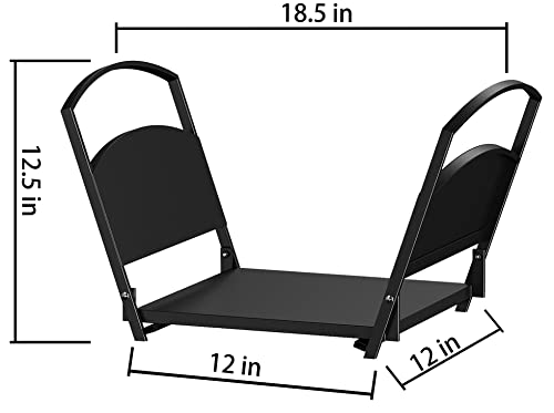 Fireplace Log Holder Folding Firewood Rack,Stacking Rack,Storage Rack for Firewood, Indoor, Outdoor,Heavy Duty Steel