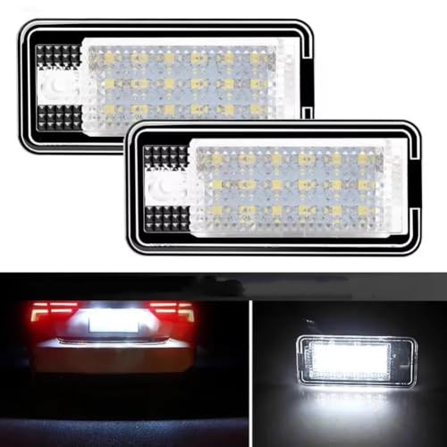 Luz de matrícula para A4 S4 luces de matrícula traseras coche lámpara automática 2 piezas 4