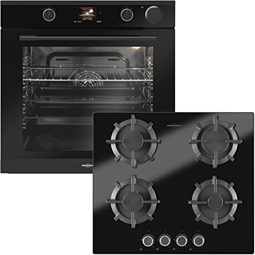 Oranier Backofen Set autark inklusive Gas-Kochfeld 60 cm GKH 2783 und DampfPlus Einbaubackofen EBD 9884