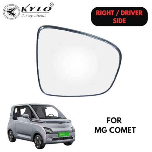 Image of Kylo MG Driver Side (Right Side) Side Mirror Glass /Tukdi /Sub Mirror Plate (Comet, Right Side)