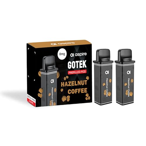 【GOTEK】ASPIRE GOTEK X 交換用 POD 充填済み カートリッジ 2個入り アスパイア 純正 抵抗値 0.8Ω プレフィルド ポッド/VAPE(ベイプ) (ヘーゼルナッツコーヒー)