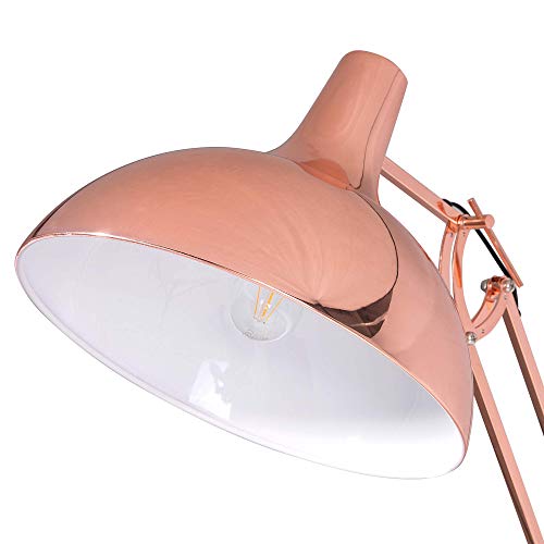 Beliani Lampada da pavimento in metallo color rame...