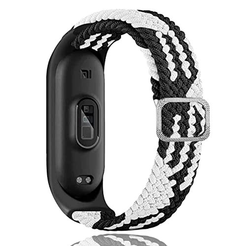 Keecuty Nylon Bracelet for Mi Band 6/5/4/3 Bracelet Elastic Fabric Braided Soft Nylon Sports Bracelets Elasticity Breathable Expandable Watch Strap for Mi Band 6/5/4/3
